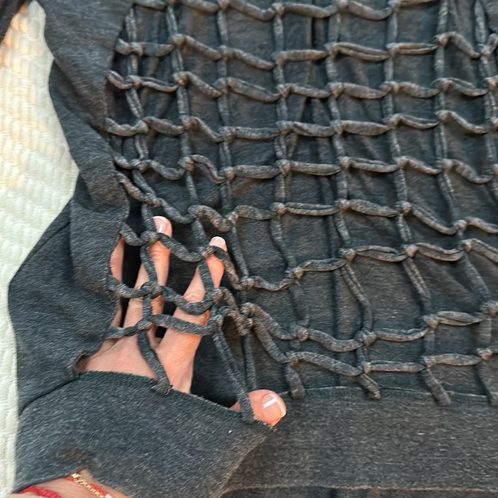 Chaser Women’s Top With Open Netted Back In Heath… - image 2